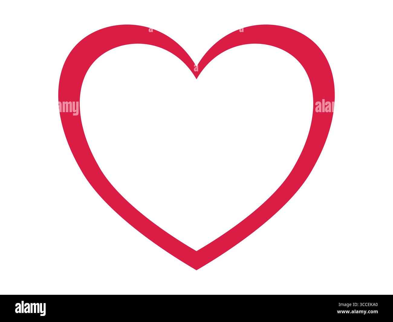 Un'icona d'amore pulita e minimalista con il simbolo del cuore, perfetta per inviti di nozze, disegni romantici, biglietti d'auguri e progetti digitali Illustrazione Vettoriale