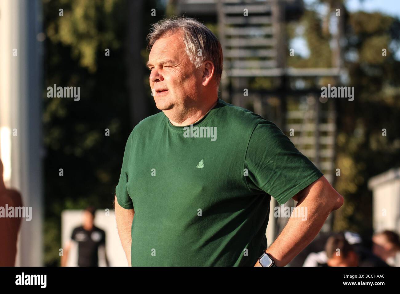 Cracovia, Polonia. 11 agosto 2025. Calcio 2025 2026 Betclic 1 Liga Puszcza Niepolomice vs Wieczysta Cracovia op: TOMASZ TULACZ crediti: Konrad Swierad/Alamy Live News Foto Stock