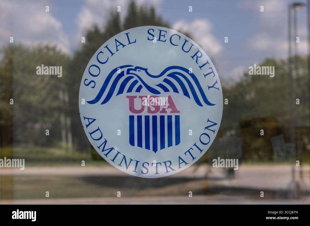 Kokomo - 10 agosto 2025: Filiale dell'amministrazione della sicurezza sociale. La SSA amministra le prestazioni pensionistiche, invalidità e superstiti. Foto Stock