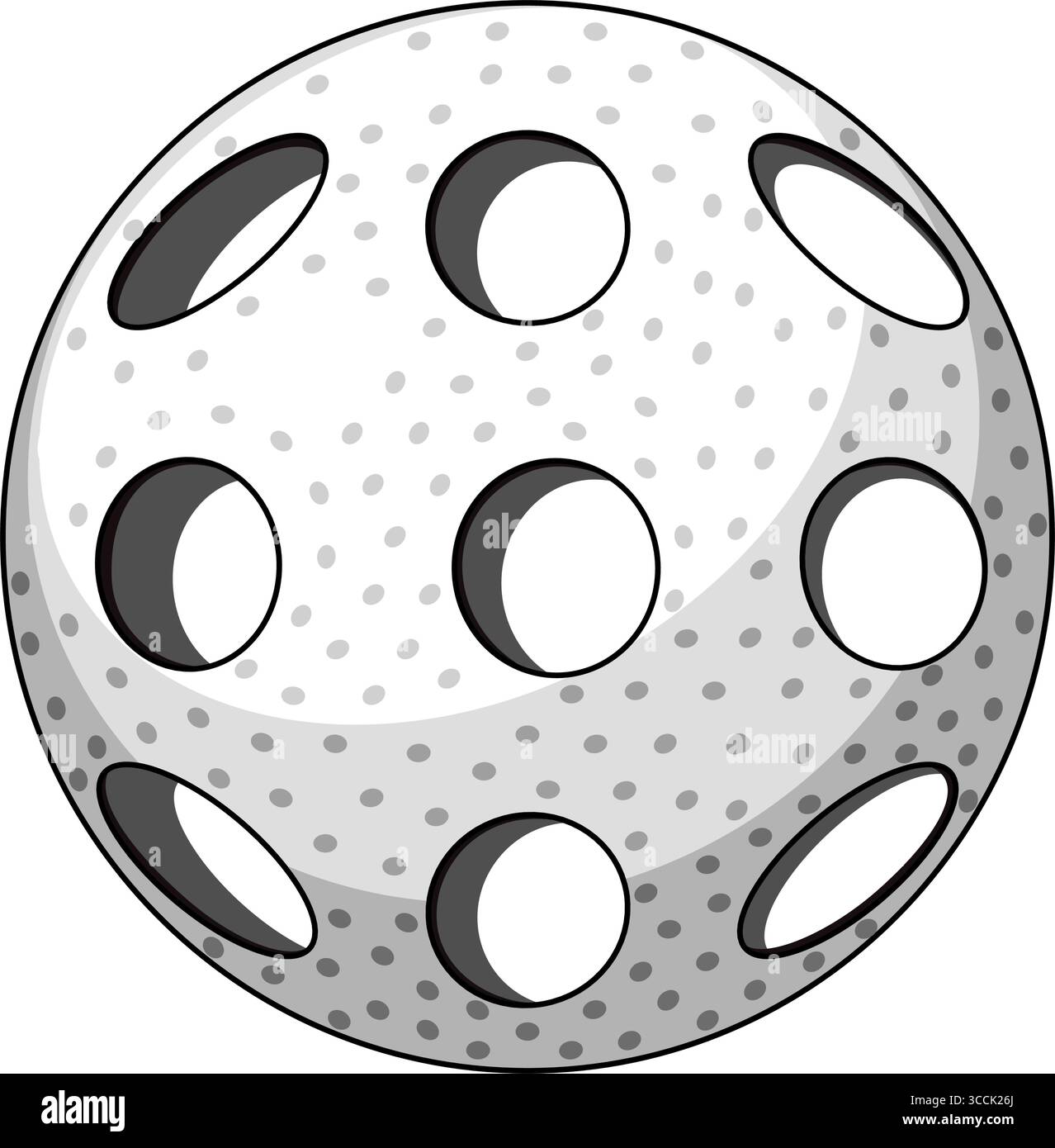 Attrezzatura da palla da picchetto per gioco in illustrazione vettoriale tecnica monocromatica Illustrazione Vettoriale