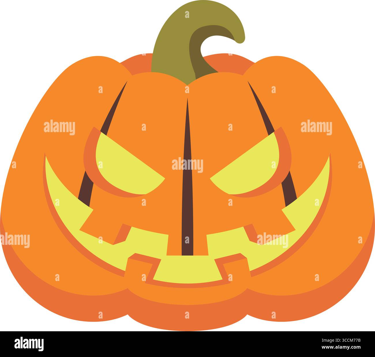 Lanterna sinistra di zucca intagliata. Vettore Illustrazione Vettoriale