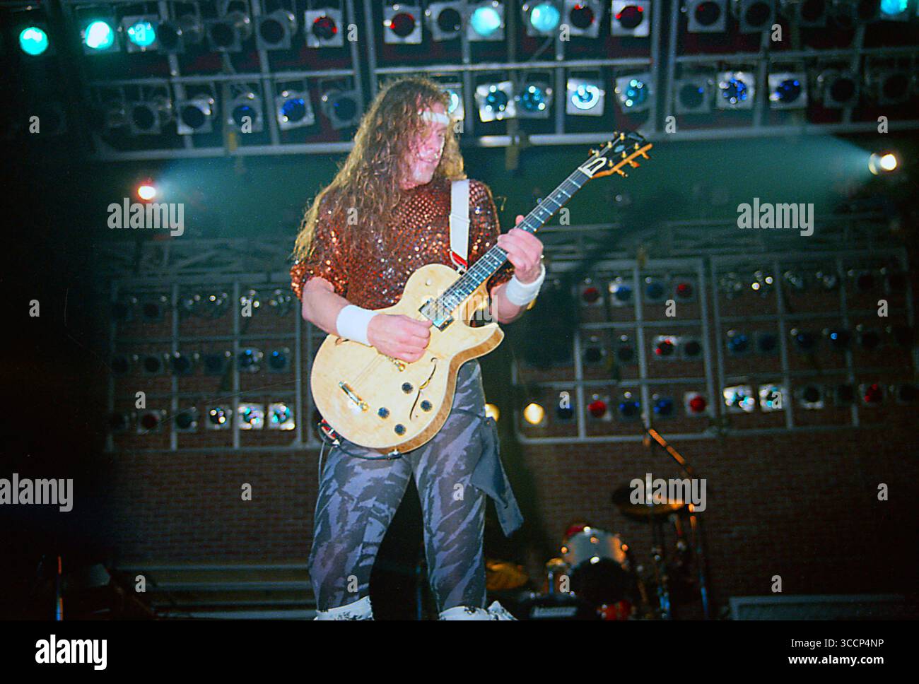 Fern Park, Florida, Stati Uniti d'America: TED NUGENT-BRIAN HOWE performig durante il "Penetrator Tour" di Orlando, Jai Alai Fronton, 14 aprile 1984 (immagine di credito: © Christopher Helton via ZUMA Press Wire) Foto Stock