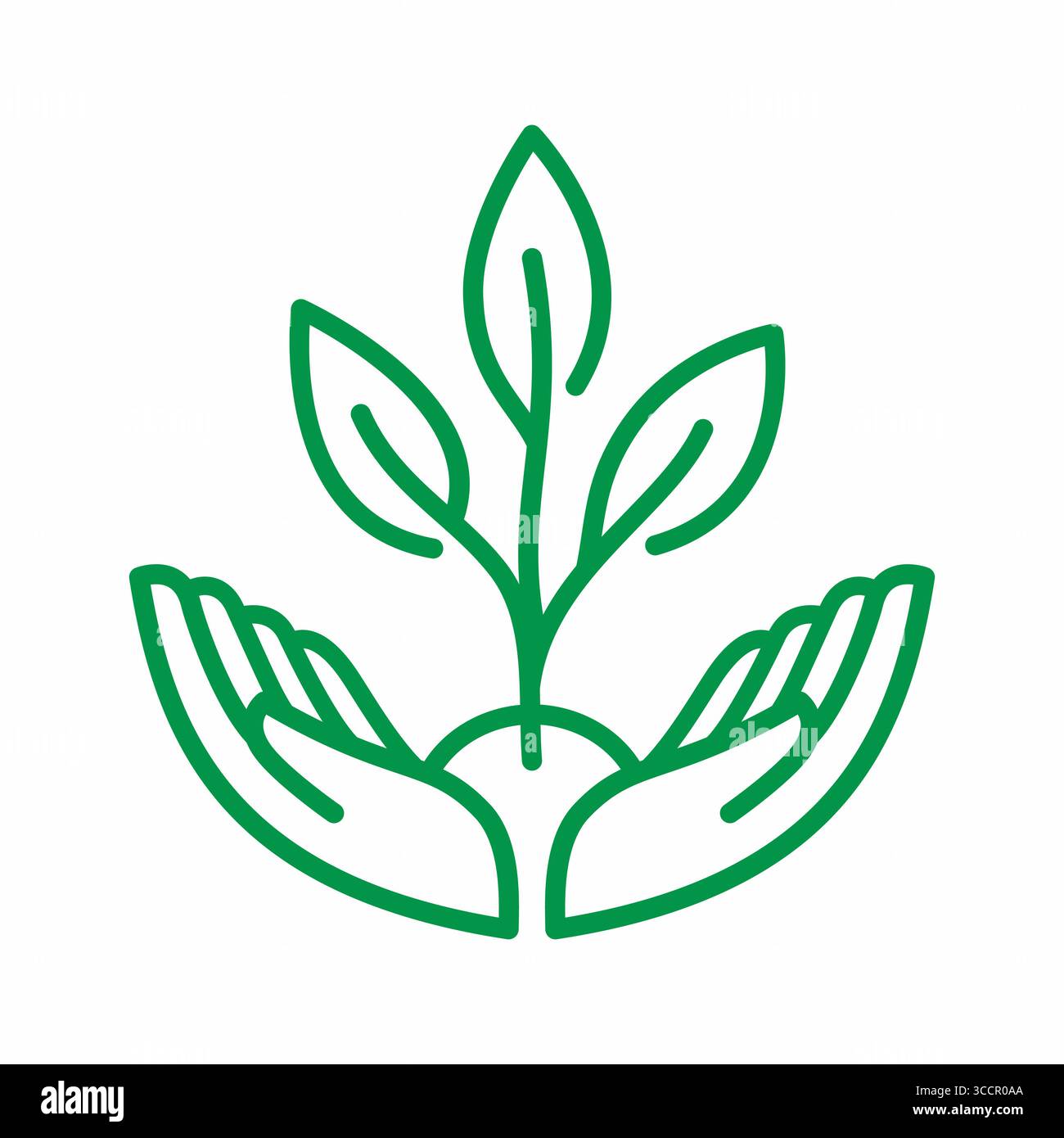 Logo Grow and Seedling Plant Nature Concept Agriculture Business Illustrazione Vettoriale