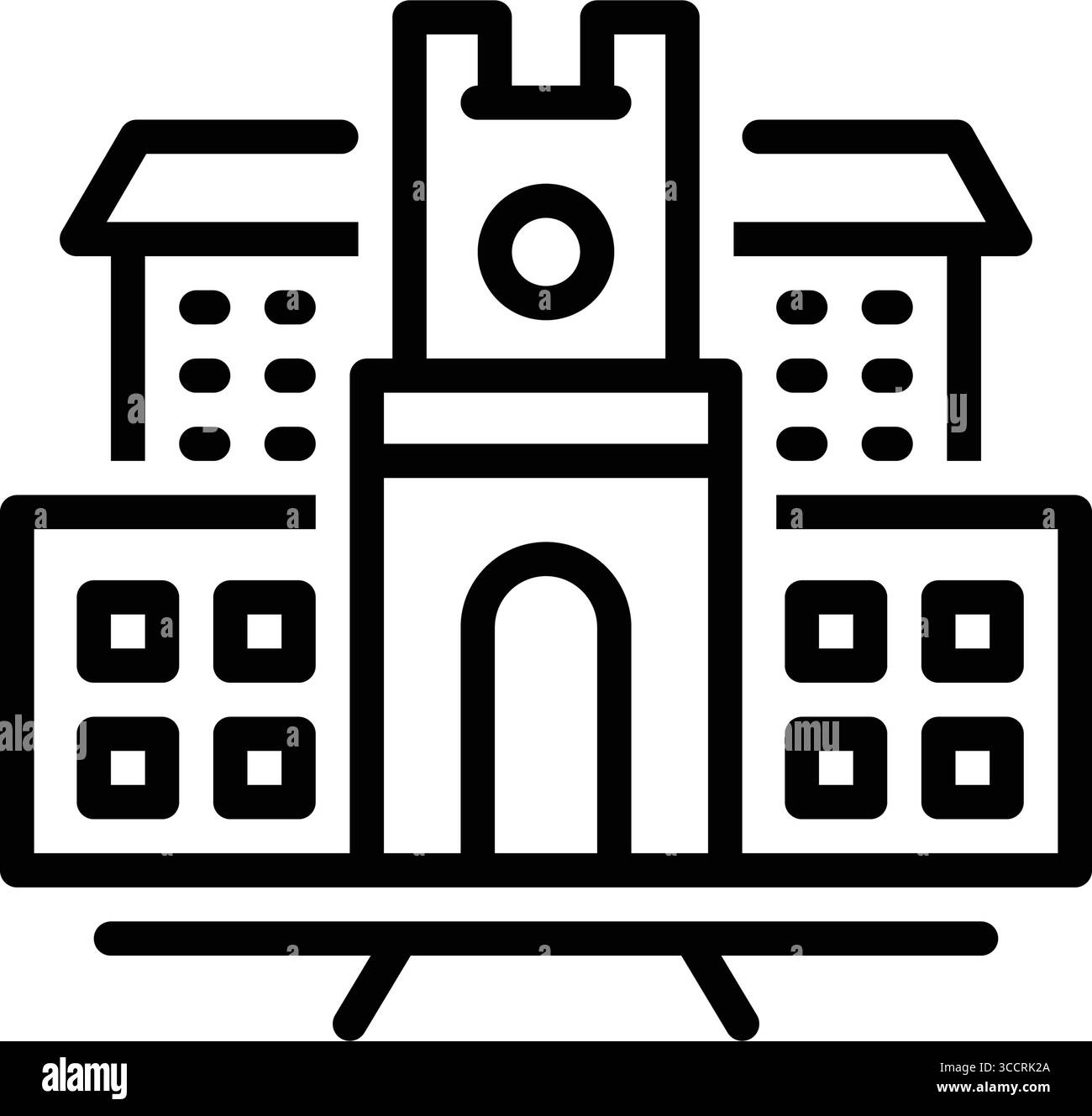 Icona per campus, istituto educativo Illustrazione Vettoriale