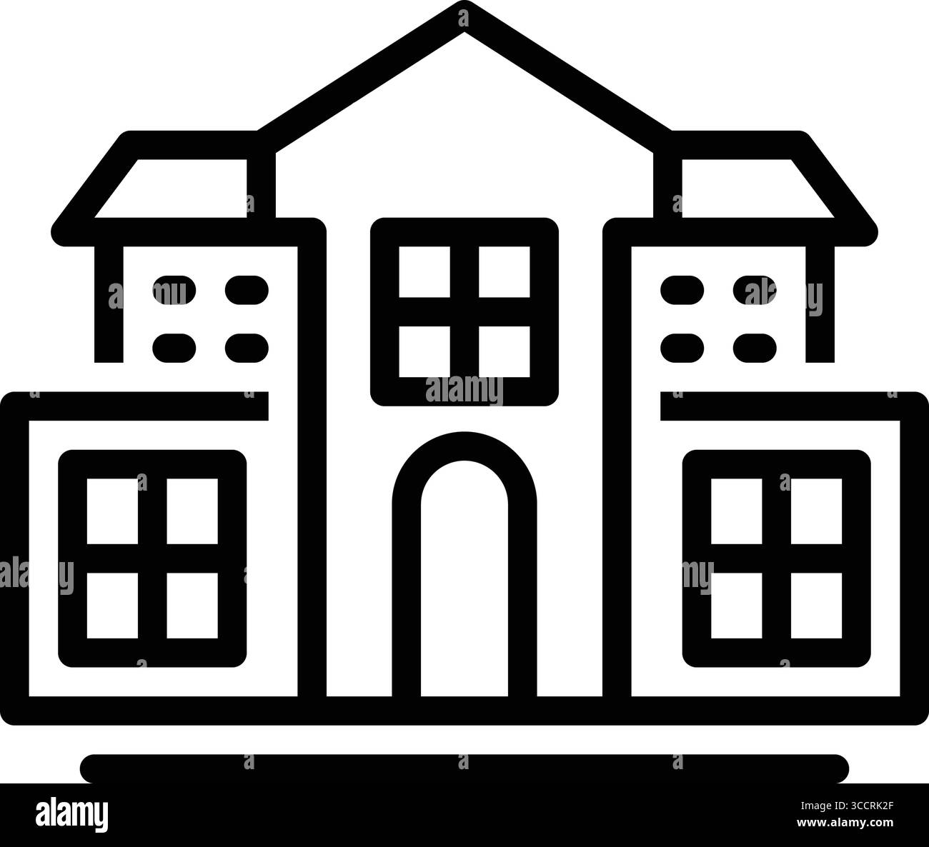 Icona per la scuola, l'istituto scolastico Illustrazione Vettoriale