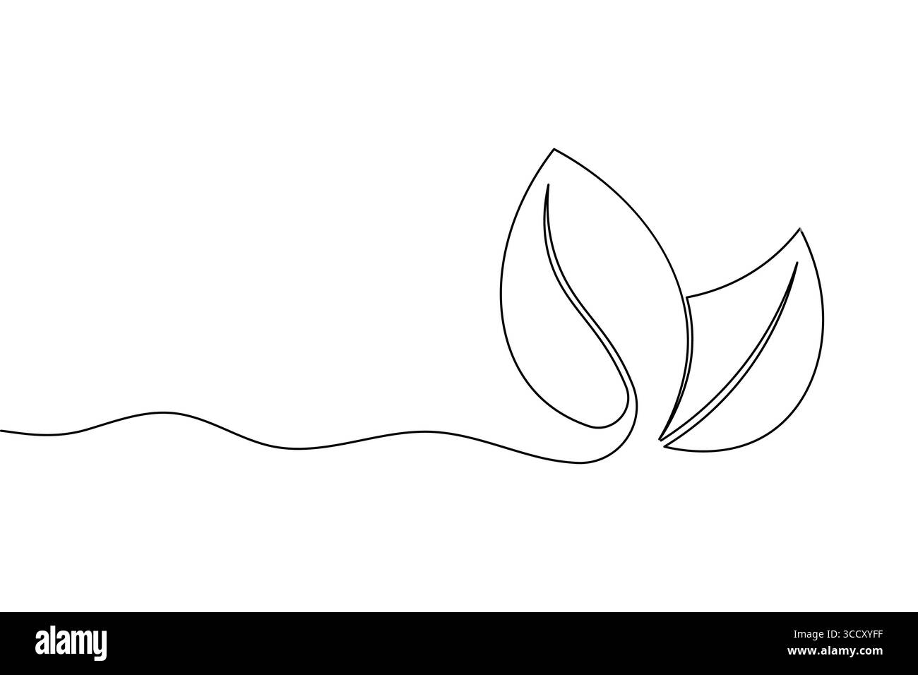 Icona a balestra stile di disegno a una linea, perfetto per un design minimalista e ecologico Illustrazione Vettoriale