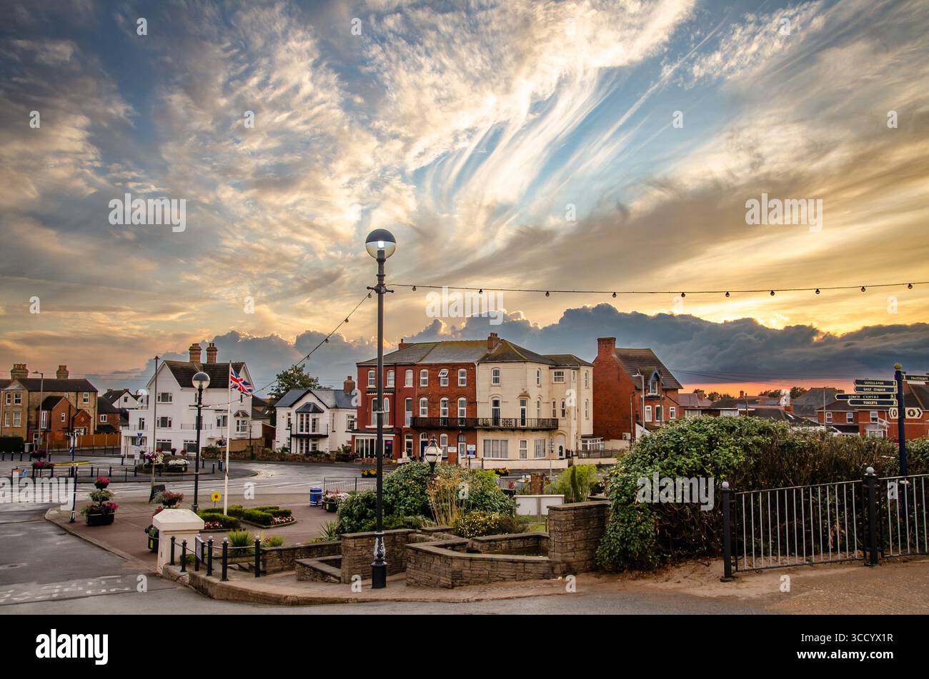 Sutton sul mare al tramonto Foto Stock