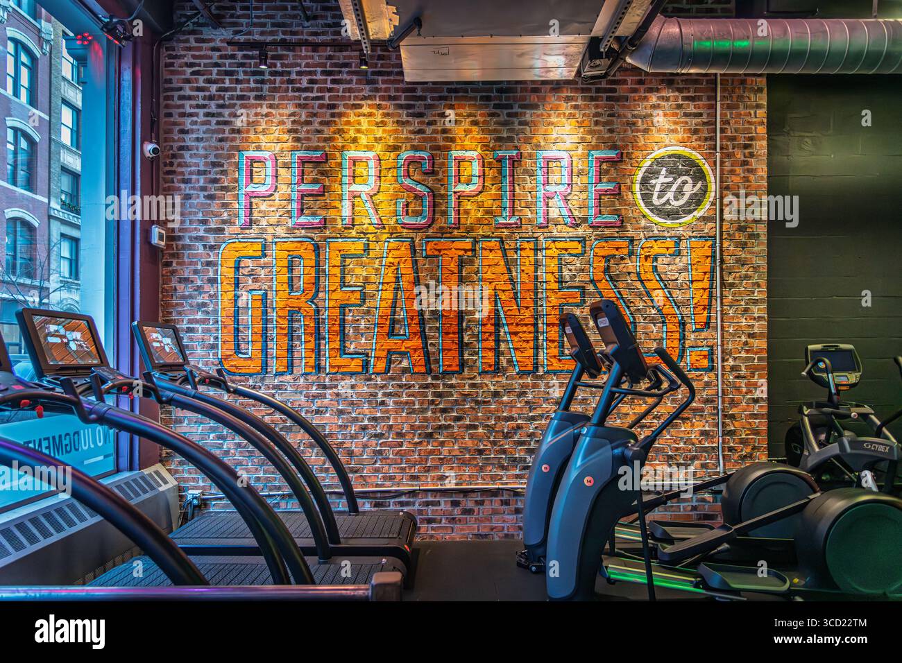 Insegna di ispirazione per la palestra Foto Stock