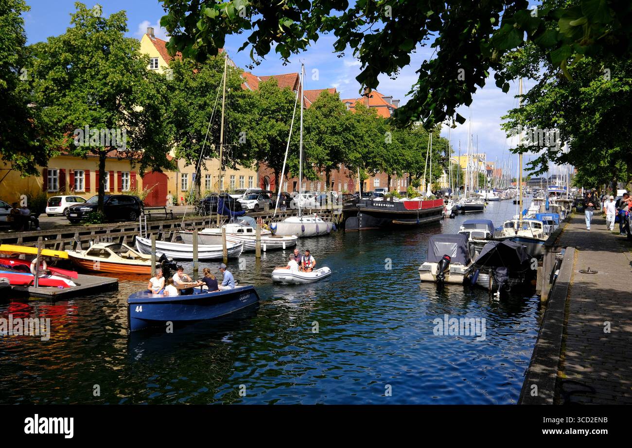 Christianshavn canal, Copenhagen, Danimarca Foto Stock