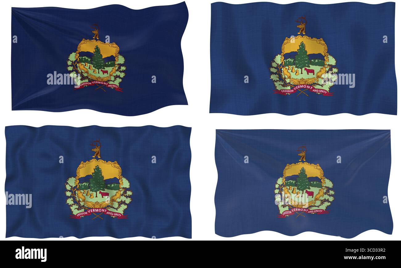Grande immagine della bandiera del Vermont Foto Stock