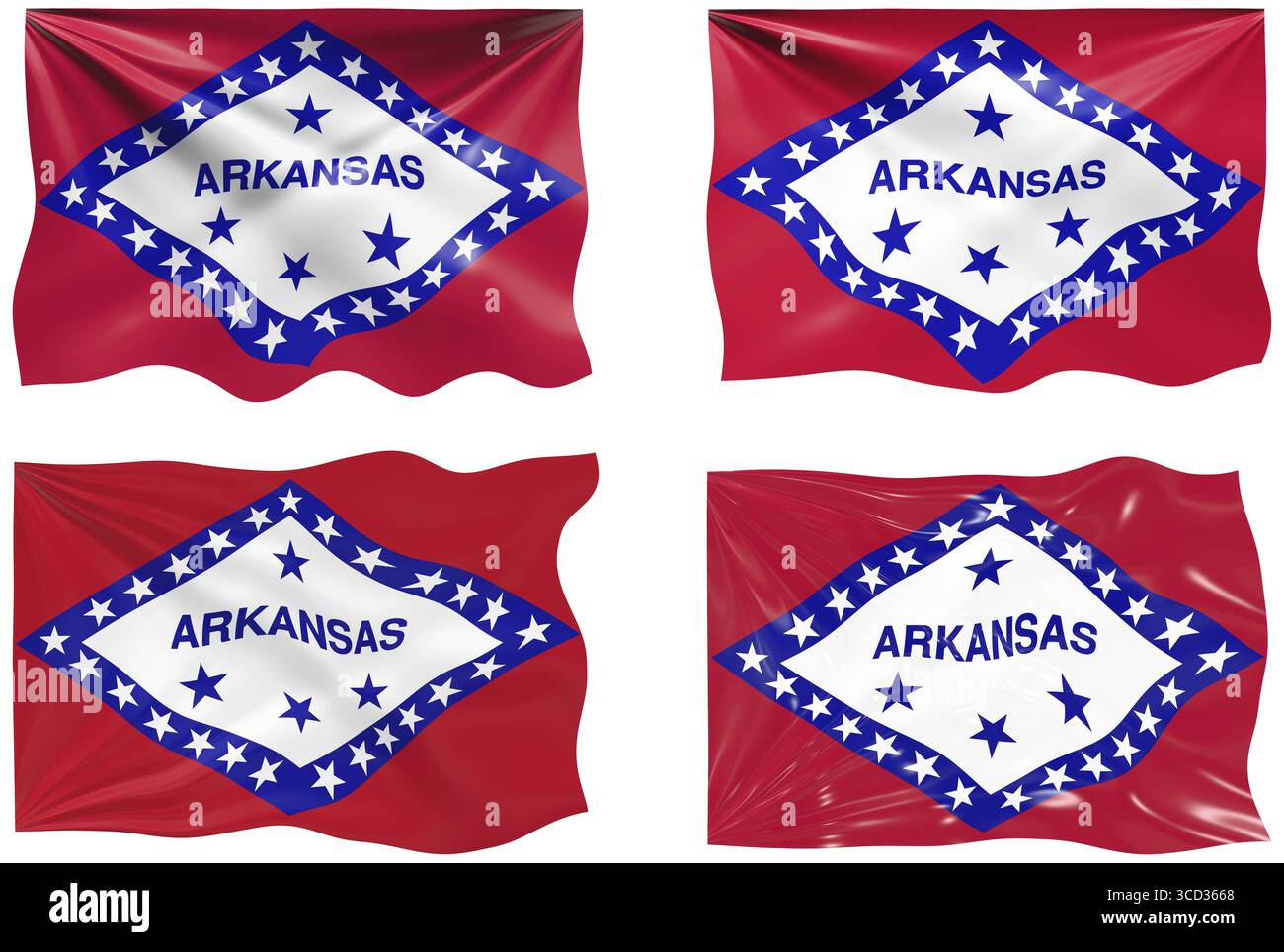 Grande immagine della bandiera di Arkansas Foto Stock