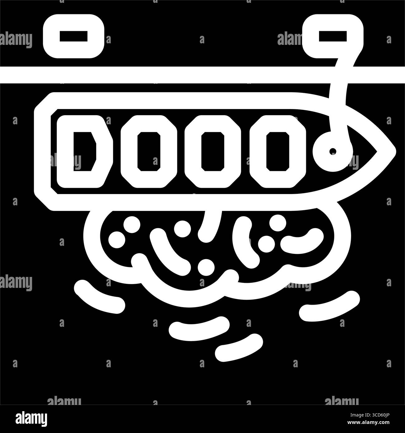 illustrazione del vettore dell'icona della perdita di olio nella porta industriale Illustrazione Vettoriale