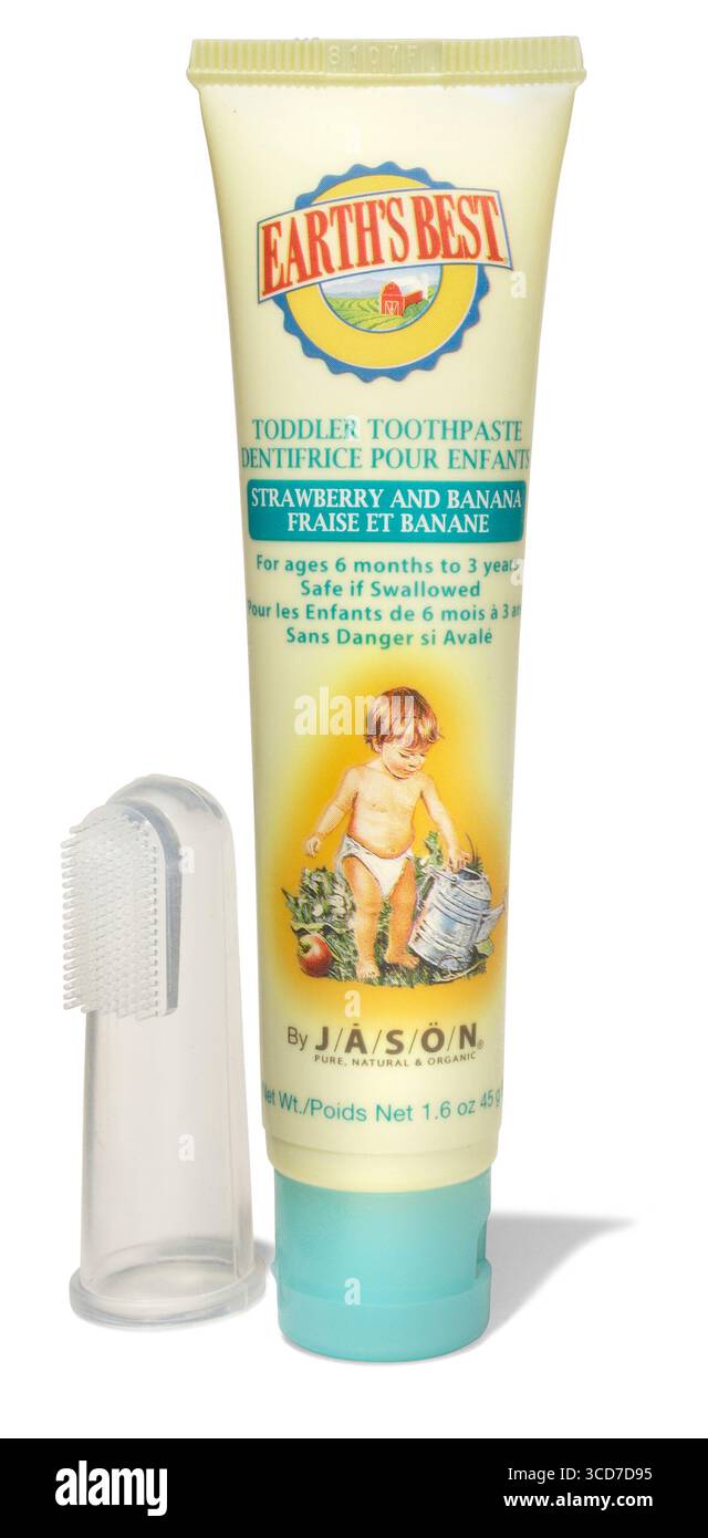 dentifricio su sfondo bianco Foto Stock