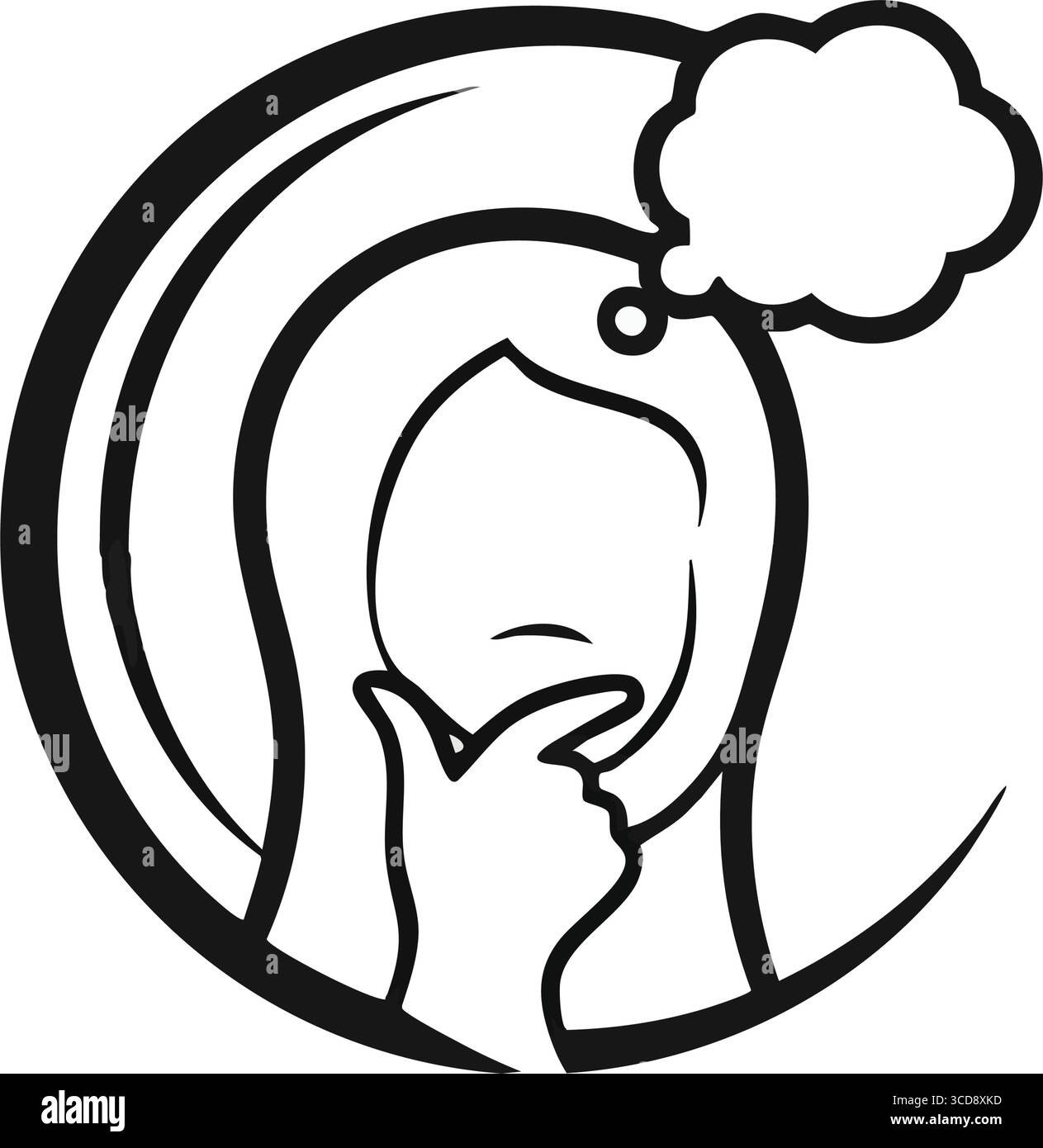 Mente premurosa che riflette l'idea. La grafica vettoriale pulita mostra una persona con una bolla pensante, che trasmette deliberazioni, risoluzione dei problemi e sviluppa ne Illustrazione Vettoriale Mente premurosa che riflette l'idea. La grafica vettoriale pulita mostra una persona con una bolla pensante, che trasmette deliberazioni, risoluzione dei problemi e sviluppa ne Illustrazione Vettoriale
