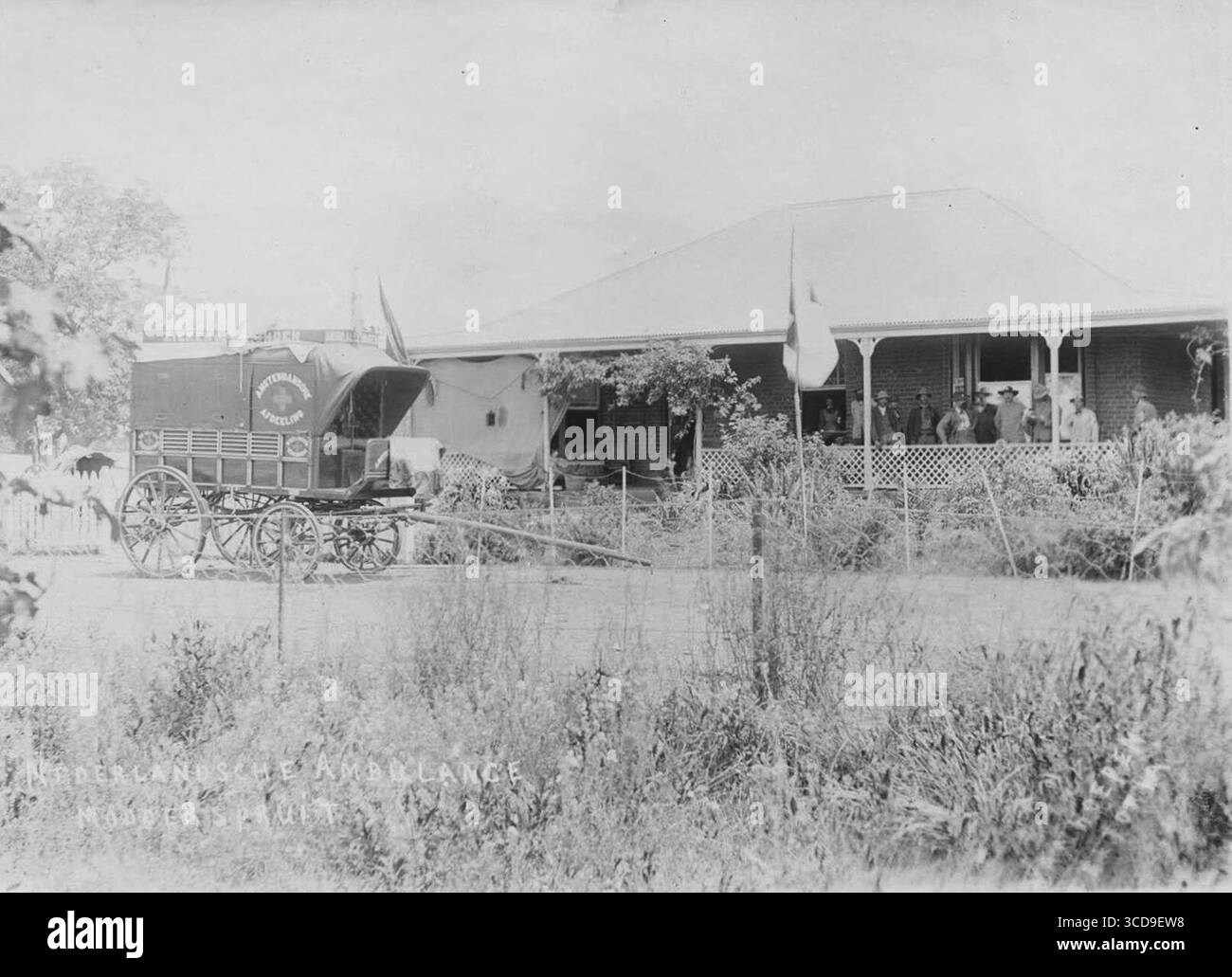 Ambulanza olandese a Modderspruit durante la seconda guerra boera, 1900 Foto Stock