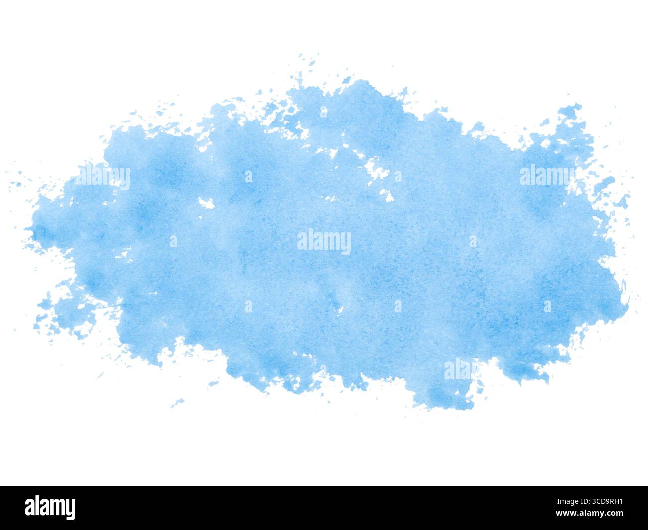 Colorazione ad acquerello blu isolata brillante spruzza su sfondo bianco progetti creativi perfetti sfondi e design grafico. Texture mostra expl dinamico Foto Stock