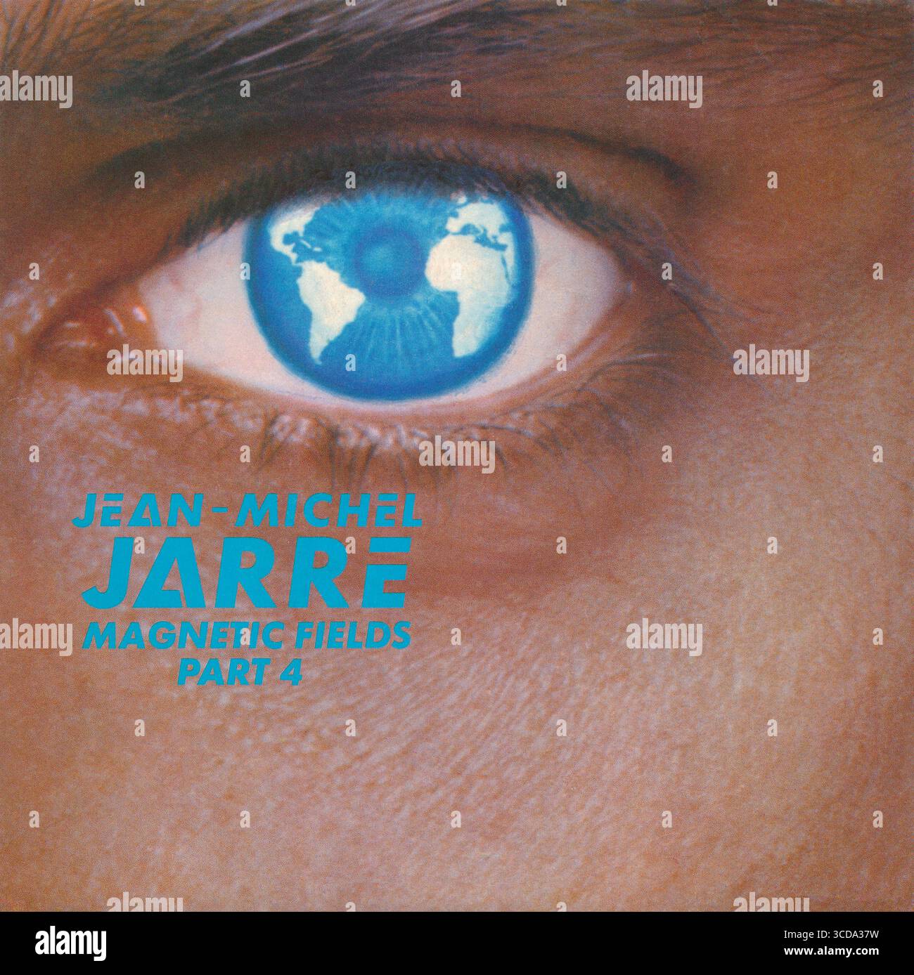 45 RPM 7' copertina britannica di Magnetic Fields Part 4 di Jean Michel Jarre per l'etichetta Polydor dal novembre 1981. Scritto e prodotto da Jean Michel Jarre. Foto Stock