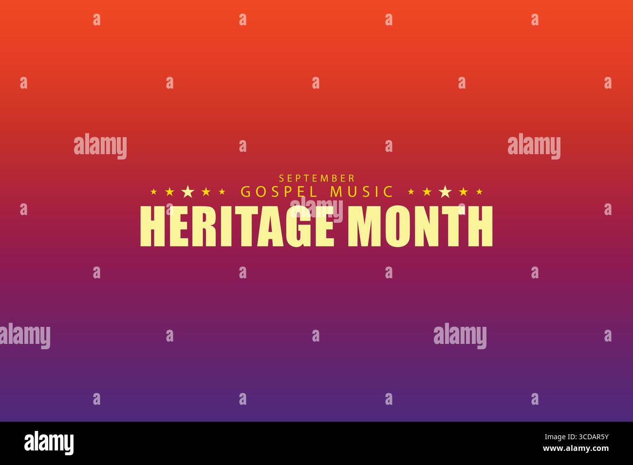 Gospel Heritage Month Warm Gradient Modern Typography Illustrazione Vettoriale