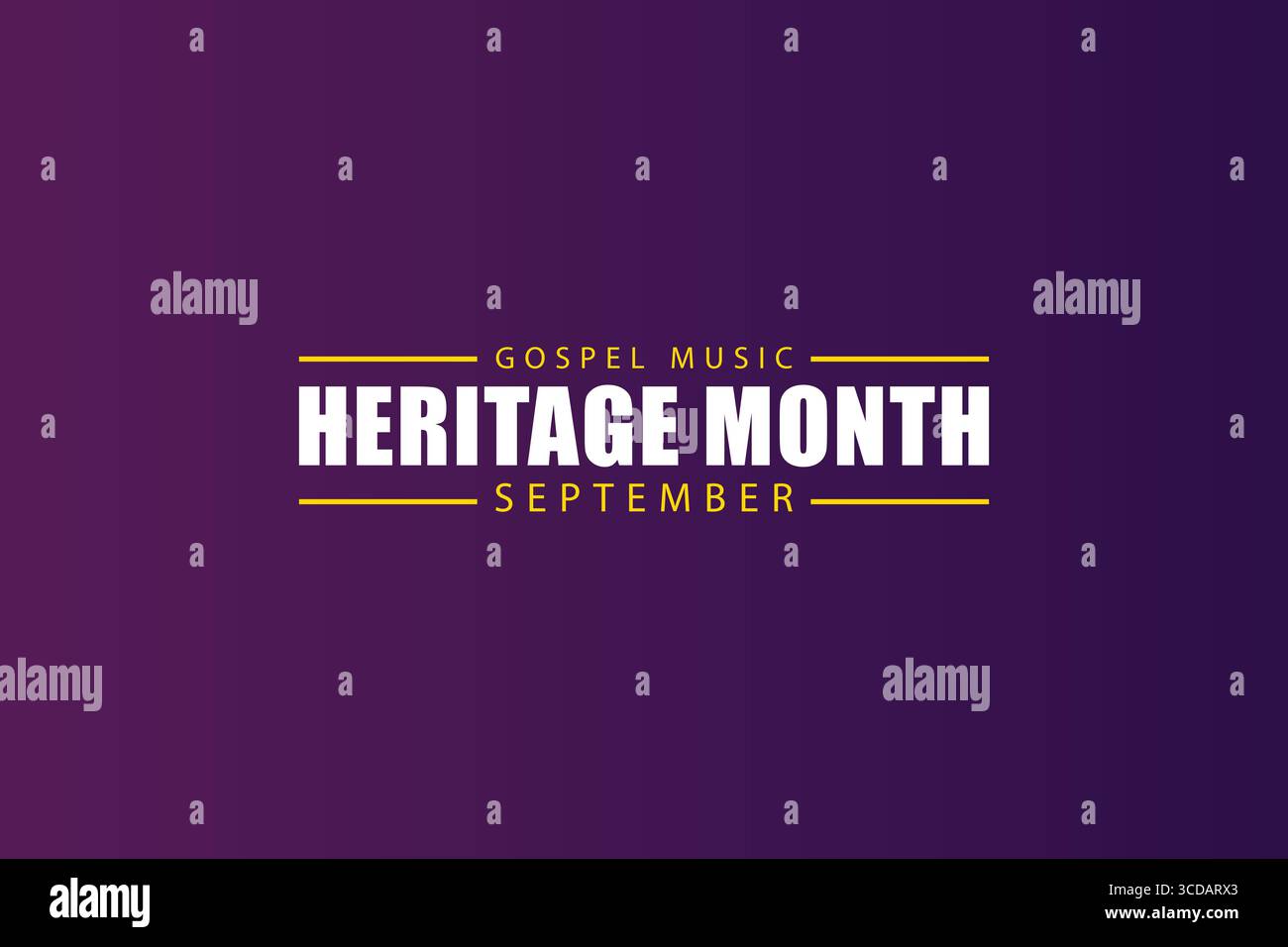 Festa di settembre Gospel Music Heritage Month Purple Gradient Illustrazione Vettoriale