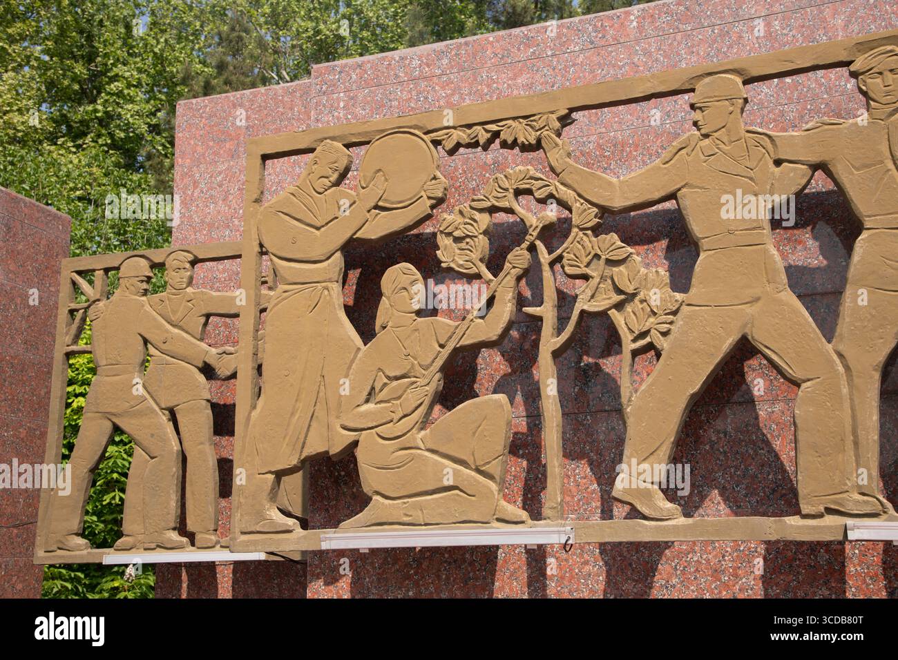 Freeze Around the Monument of Courage di Dmitriy Ryabichev, 1976, Tashkent, Uzbekistan Foto Stock