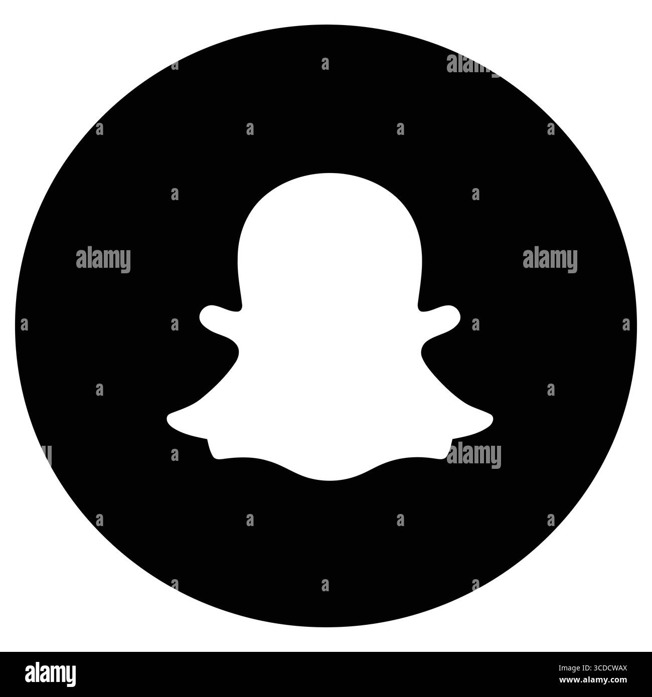 Immagine vettoriale di un cerchio nero con un'icona bianca con il logo di un uccello di Twitter per i social network. Illustrazione Vettoriale