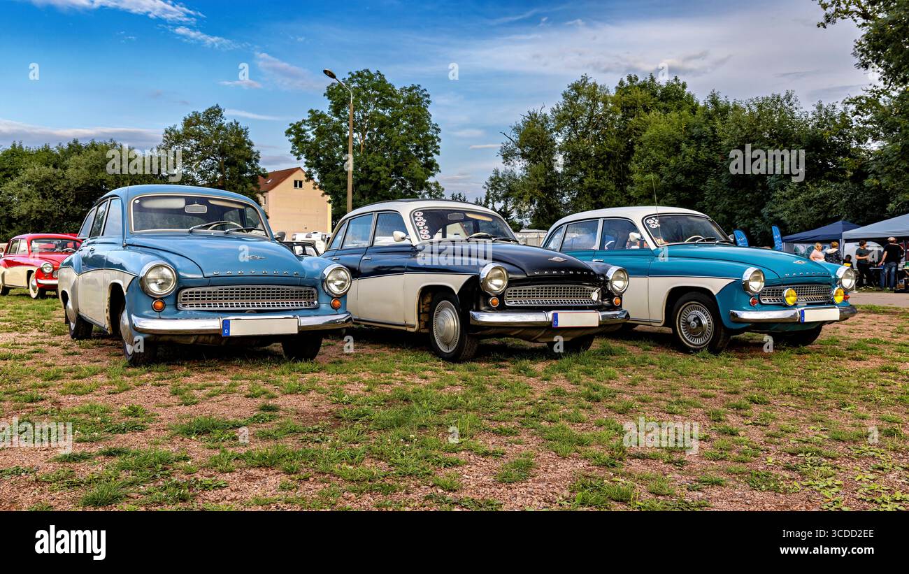 La storica Wartburg Car d'epoca Foto Stock