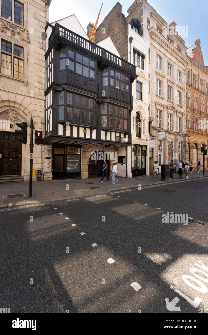 La Prince Henry's Room si trova al primo piano di fronte al numero 17 di Fleet Street, Londra Foto Stock