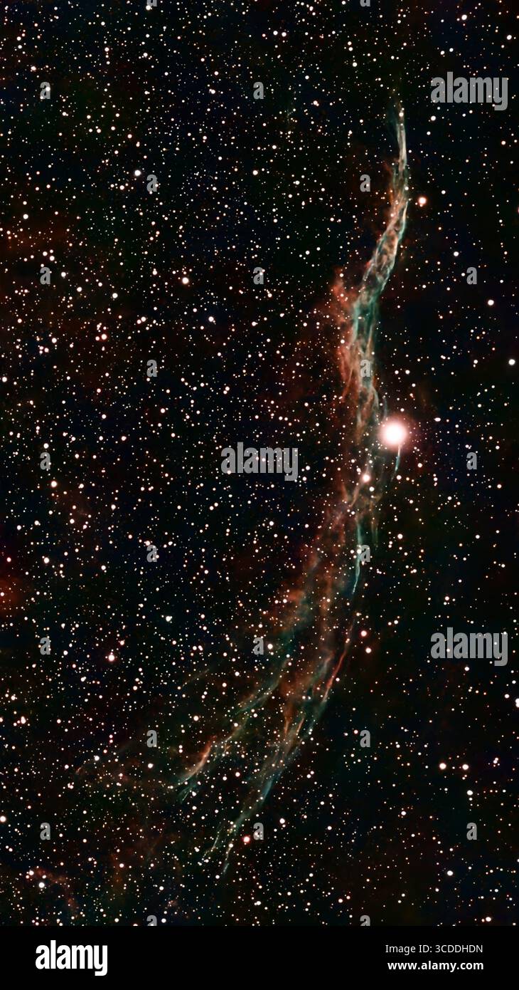 NGC 6960, Nebulosa velo occidentale Foto Stock