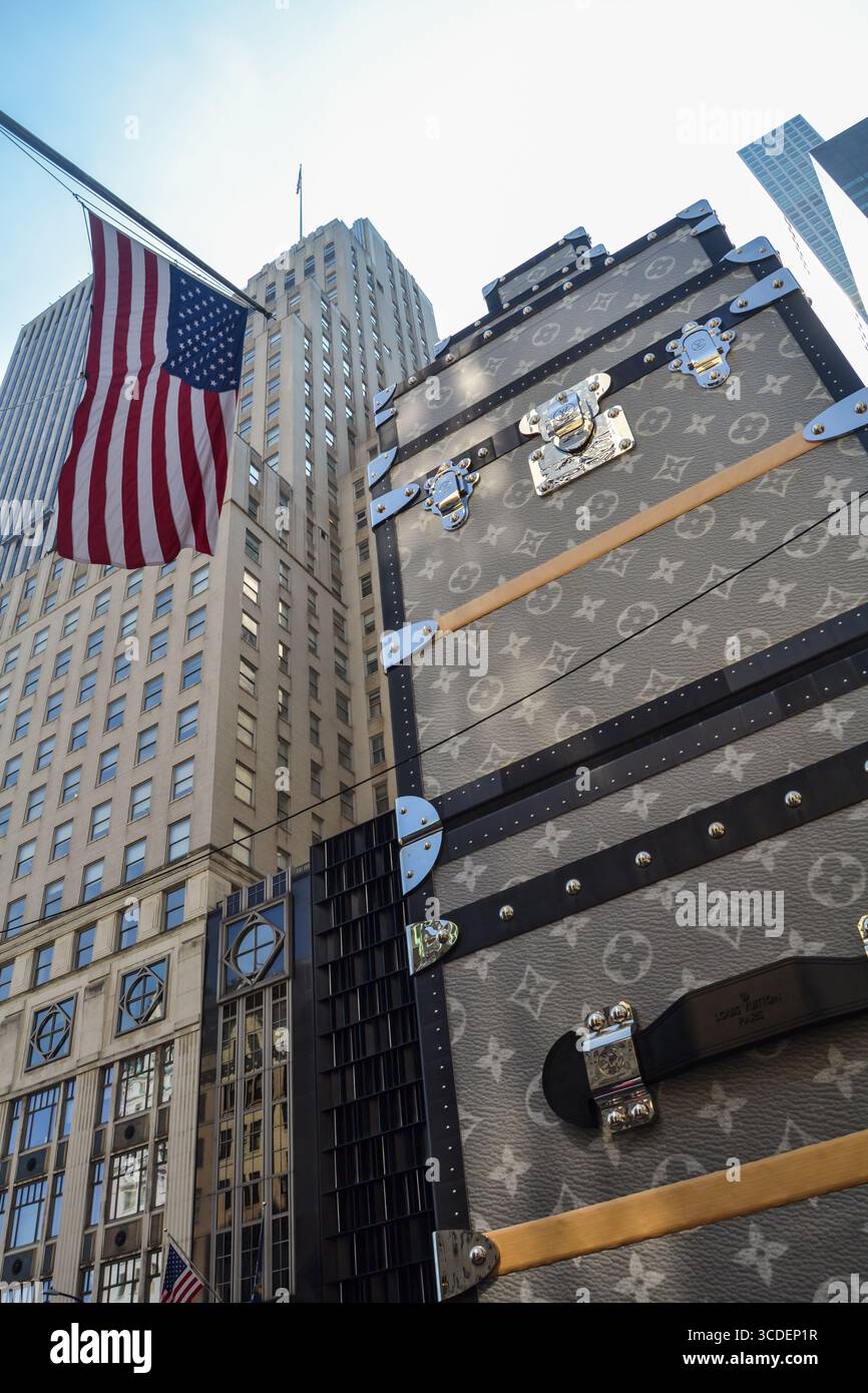 Esterno del negozio Louis Vuitton a New York, Stati Uniti Foto Stock