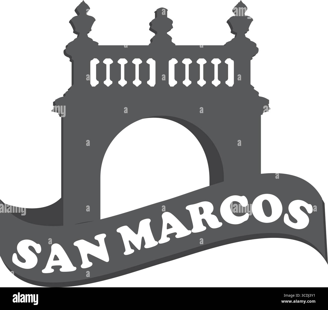 San Marcos con elemento simbolico Illustrazione Vettoriale