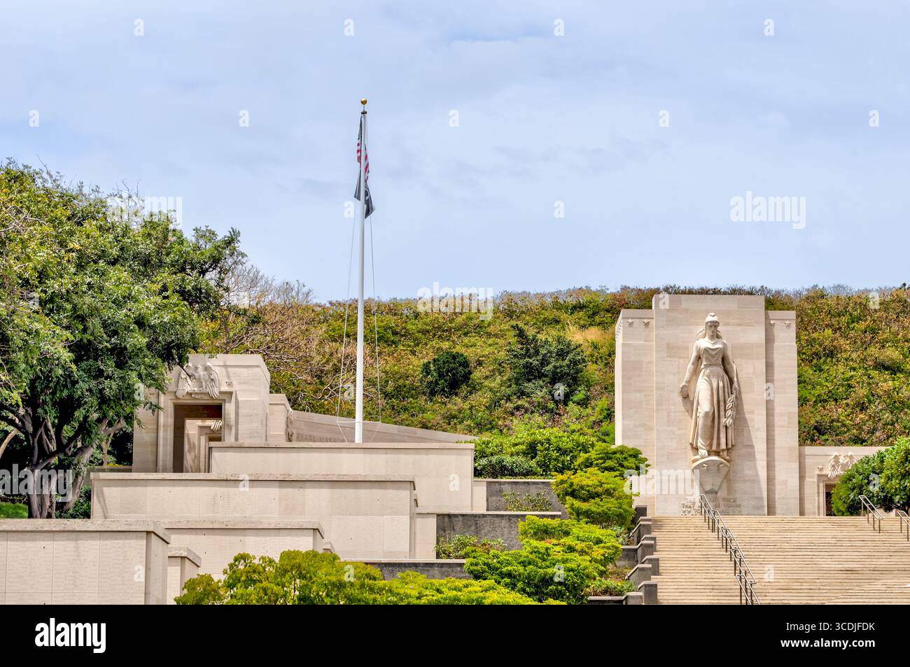 Honolulu, Hawaii - 29 marzo 2022: Memoriale e cimitero del punch Bowl fuori Honolulu Foto Stock