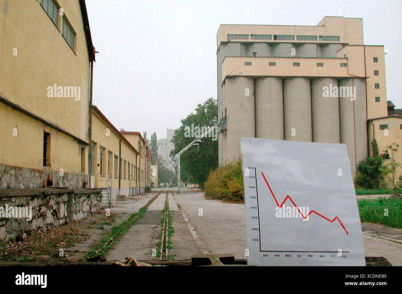 recessione e recessione economica del settore, indicatore di ricchezza e prosperità recessione economica e recessione del settore Foto Stock