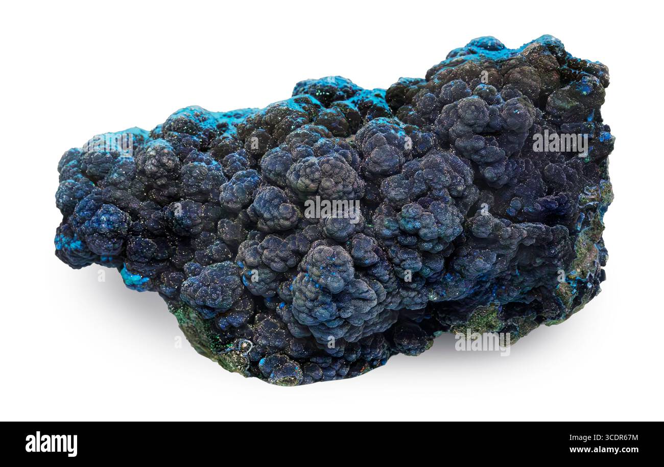 Cornetite (idrossido di fosfato di rame, Cu₃(PO₄)(OH)₃), l'Étoile du Congo Mine, Lubumbashi, Katanga, Repubblica democratica del Congo. Foto Stock