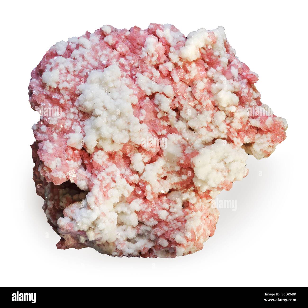 Quarzo sul rodocrosito (SiO₂ on MnCO₃), miniera di Sunnyside, distretto minerario di Eureka, zona di Silverton, contea di San Juan, Colorado, Stati Uniti Foto Stock