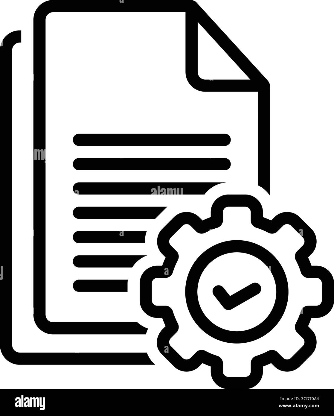 Icona per il controllo del documento, documento Illustrazione Vettoriale