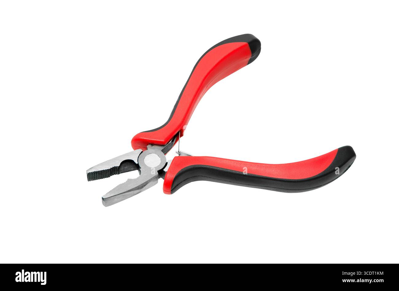 Pinze universali isolate su bianco. Utensile da costruzione. Strumento meccanico. Foto Stock