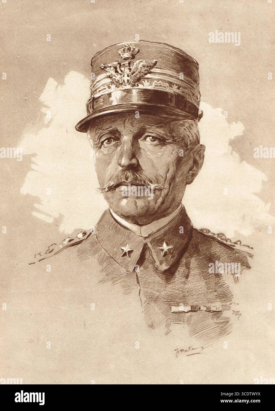 Generale Conte Luigi Cadorna, Comandante in Capo italiano, WW i Foto Stock