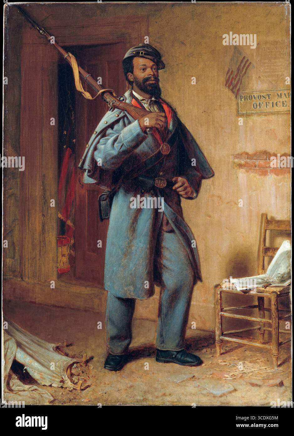 USA - A bit of War History: The Recruit di Thomas Waterman Wood nel 1866 Foto Stock