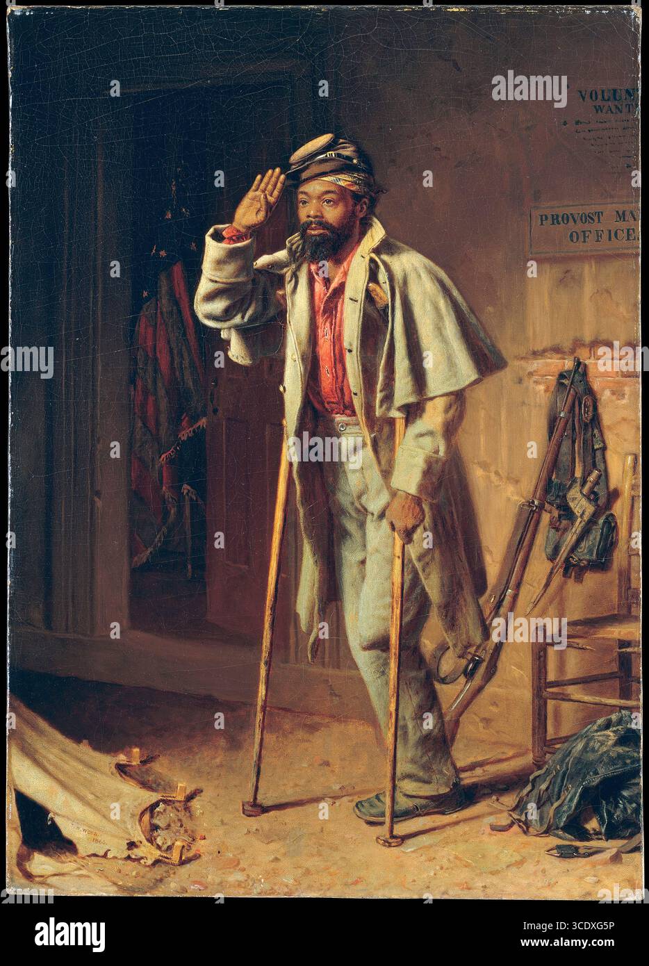 USA - A bit of War History: The Veteran di Thomas Waterman Wood nel 1866 Foto Stock
