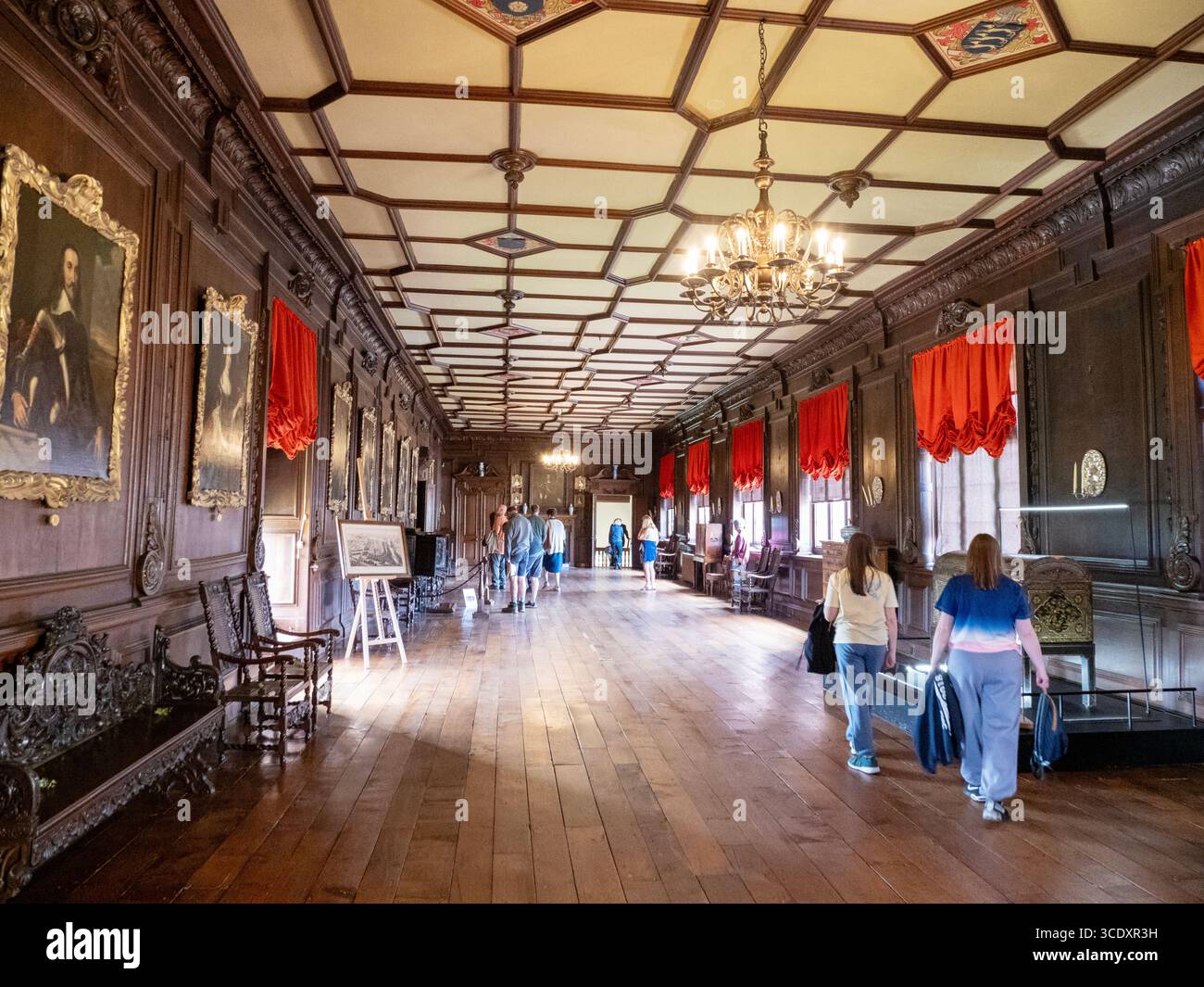 Una stanza nel castello di Chirk vicino a Wrexham, Galles, Regno Unito. Foto Stock