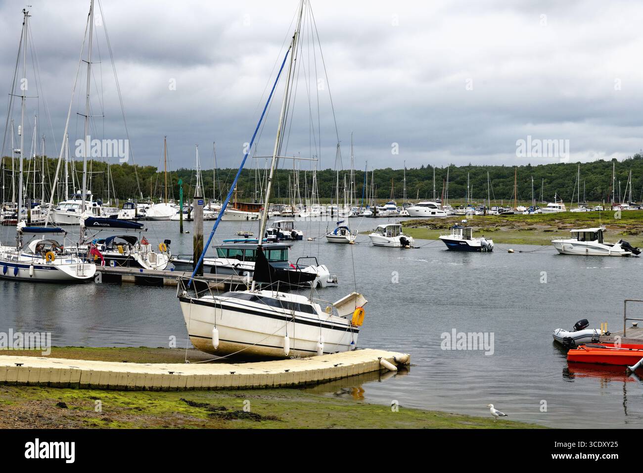 Il piccolo borgo storico di Bucklers Hard nella New Forest vicino a Beaulieu Hampshire Inghilterra Regno Unito Foto Stock
