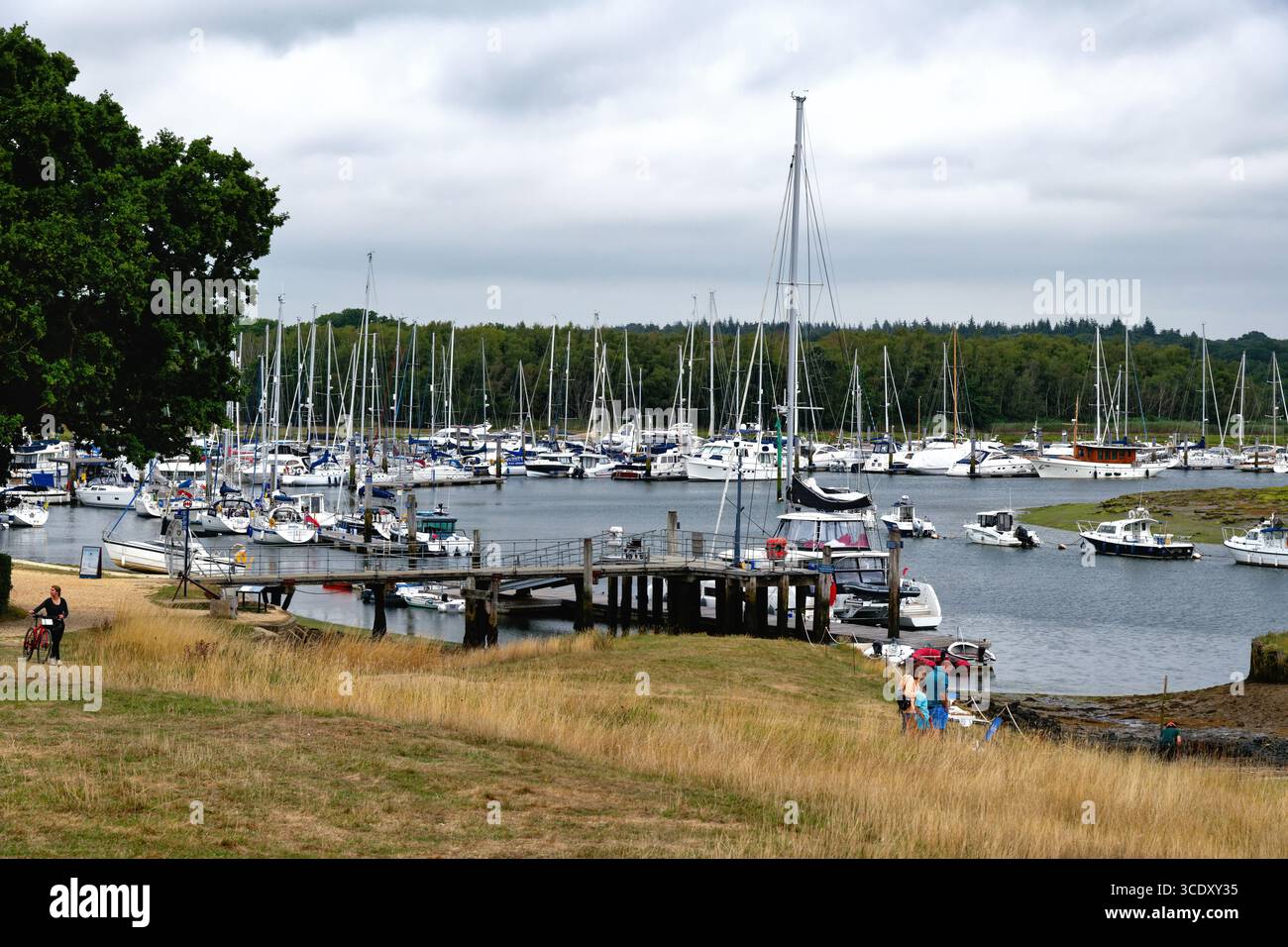 Il piccolo borgo storico di Bucklers Hard nella New Forest vicino a Beaulieu Hampshire Inghilterra Regno Unito Foto Stock