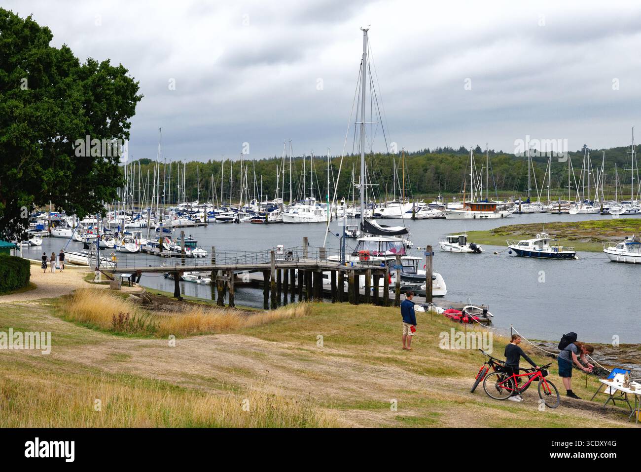 Il piccolo borgo storico di Bucklers Hard nella New Forest vicino a Beaulieu Hampshire Inghilterra Regno Unito Foto Stock