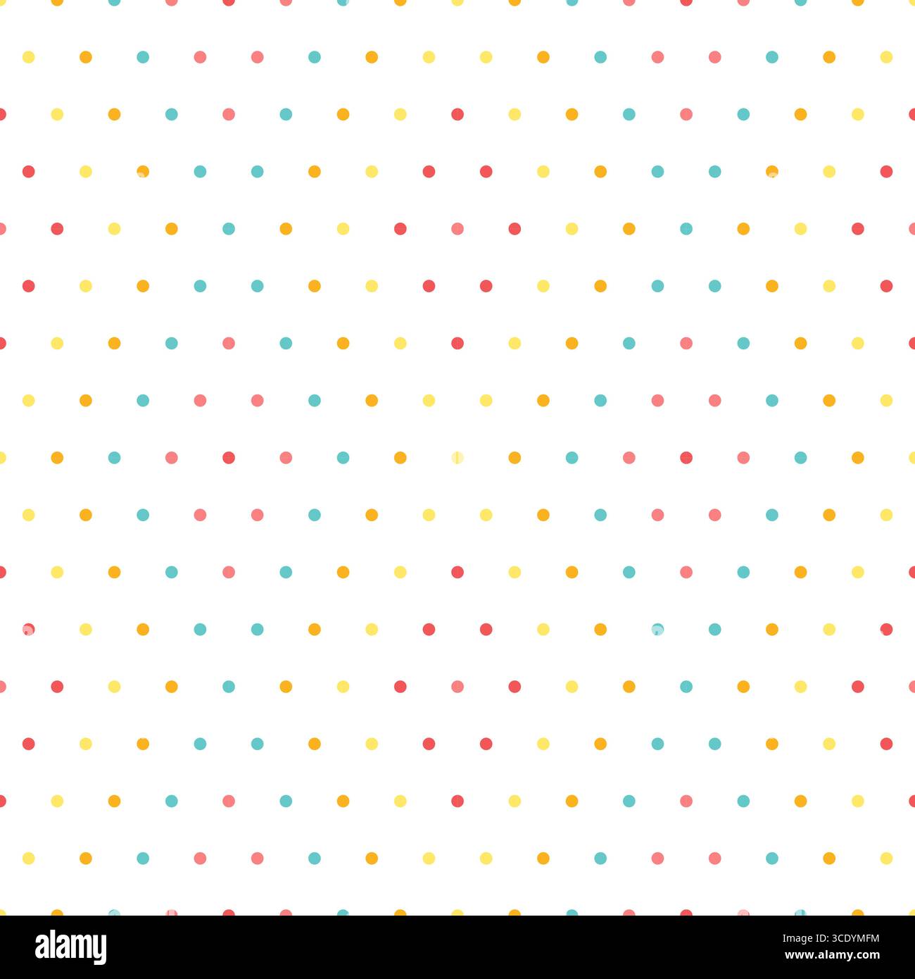 Polka dot motivo a colori senza cuciture. Punto Polka su sfondo bianco. Illustrazione Vettoriale