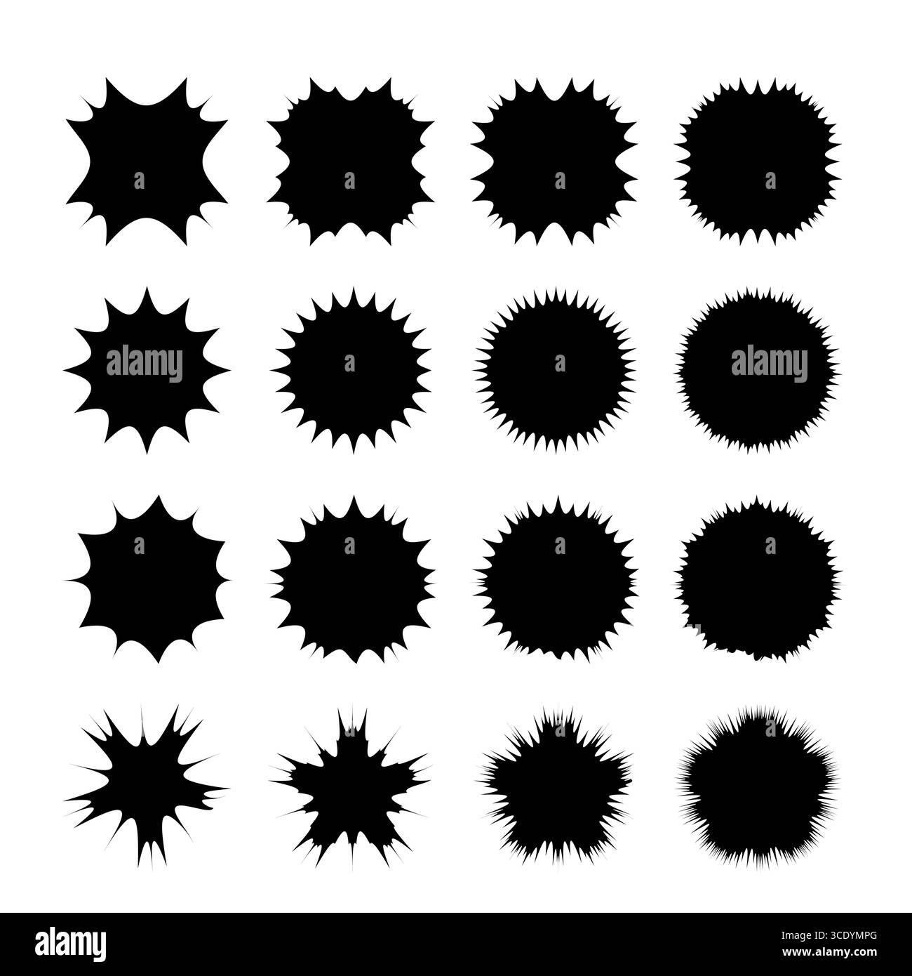 Set di silhouette Starburst e Sunburst. Adatto per badge, adesivi, francobolli, modelli e moderni progetti di grafica. Illustrazione Vettoriale Set di silhouette Starburst e Sunburst. Adatto per badge, adesivi, francobolli, modelli e moderni progetti di grafica. Illustrazione Vettoriale