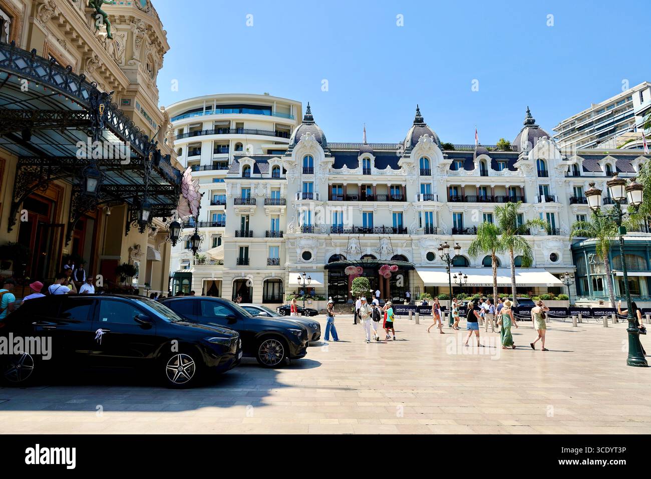 Esterni dell'Hotel de Paris a Monaco Foto Stock
