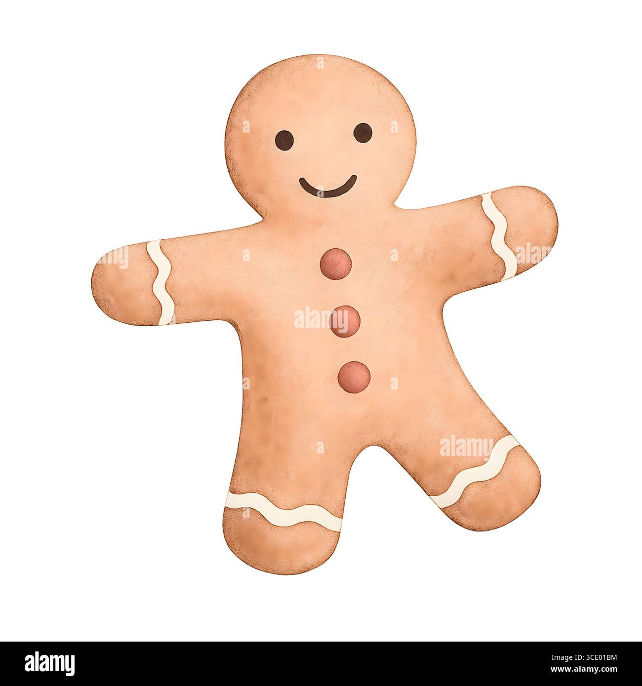 Illustrazione di Natale con acquerello, elementi e decorazioni per le festività Foto Stock