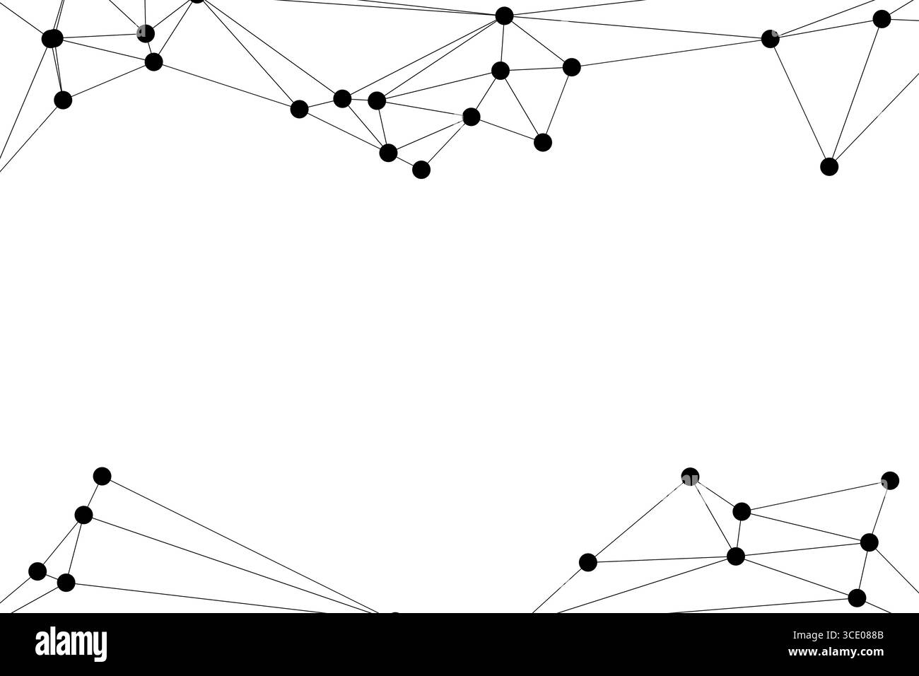 Sfondo mesh di rete geometrica astratta con punti e linee connessi - struttura della tecnologia poligonale Illustrazione Vettoriale