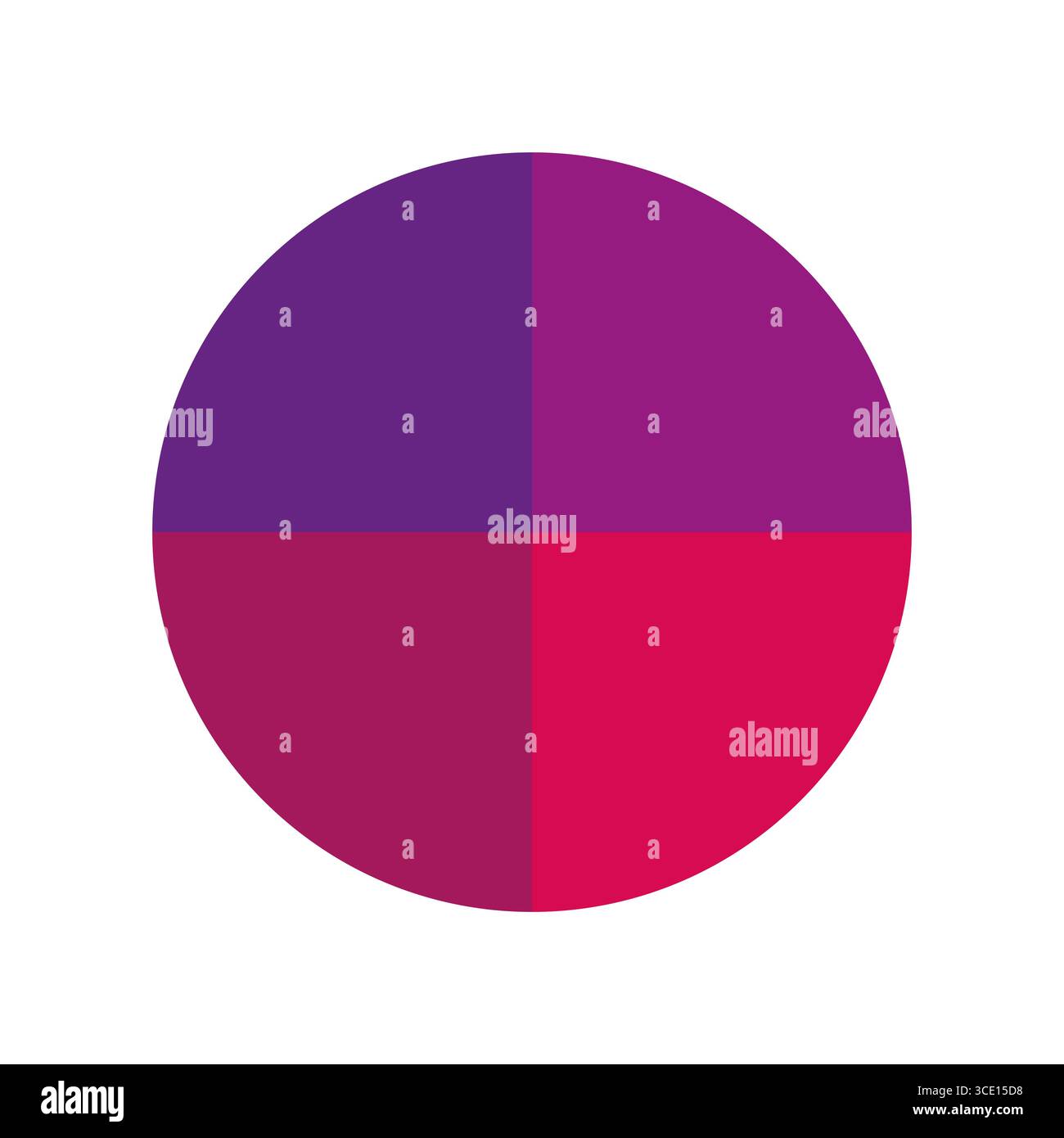 Grafico tavolozza colori. Simbolo dei dati vettoriali. Diagramma circolare infografica. Combinazione di colori vivaci. Illustrazione Vettoriale