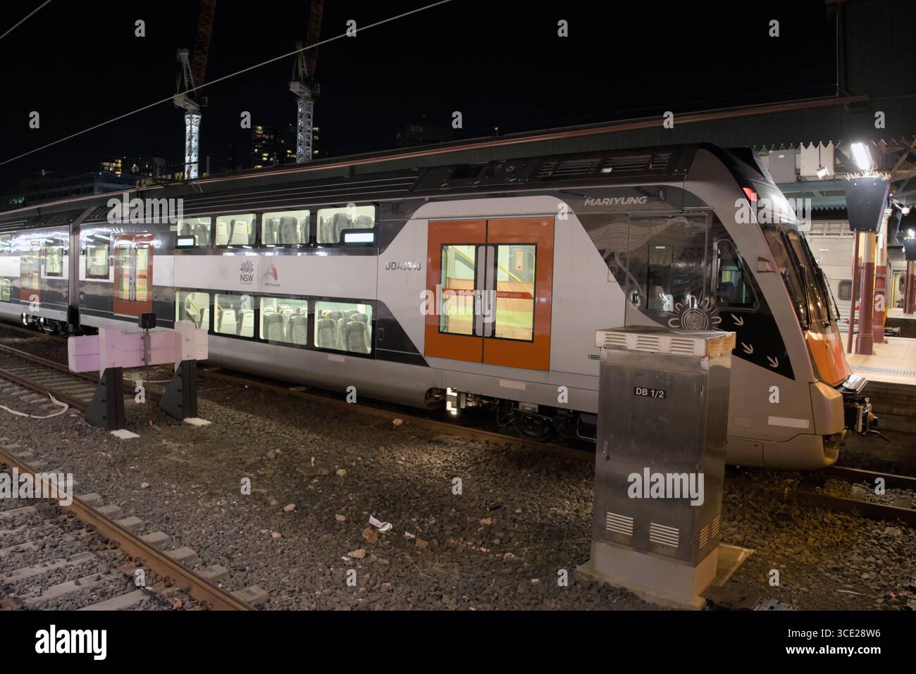 Nuovo treno di Sydney alla stazione centrale Foto Stock